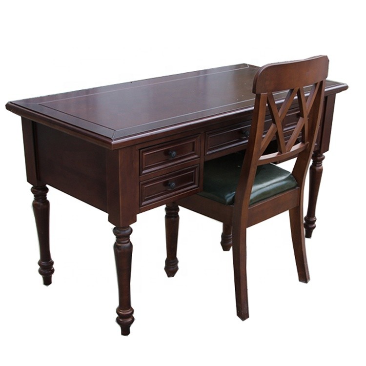 Natural simple solid wooden desk luxurious low-key woodcut computer desk not including chair