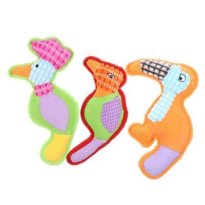 suitable for puppy teeth chew grind toyCorduroy two-faced bird squeaking dog toy