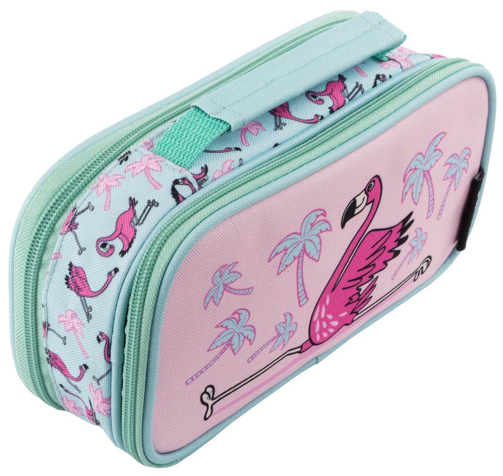 Trendy kidspencil case for girls with two compartments for school stationery organiser accessory
