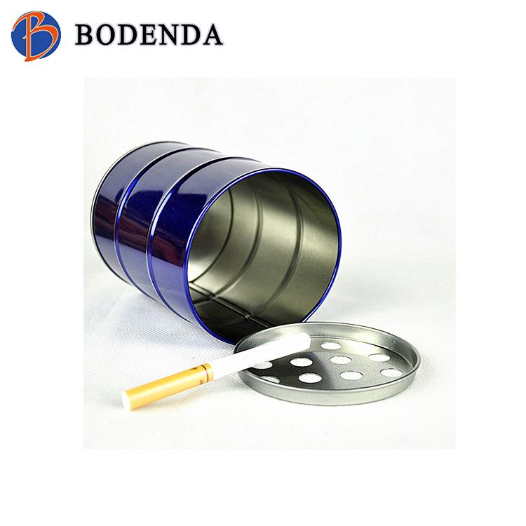 round cylinder ashtray / big capacity ashtray / metal ashtray