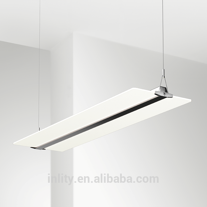 54W LED Fluorescent Office Ceiling Light Fixture Suspended Mounted Totally Clear LGP Panel light