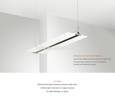 54W LED panel light price Office Ceiling Light Fixture Suspended Mount Totally Clear LGP Panel light