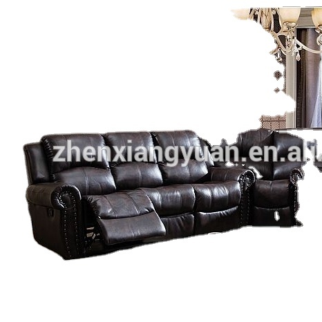 2021 Home Furniture contemporary cornerrecliner brown leather Air recliner sofa with cheap price