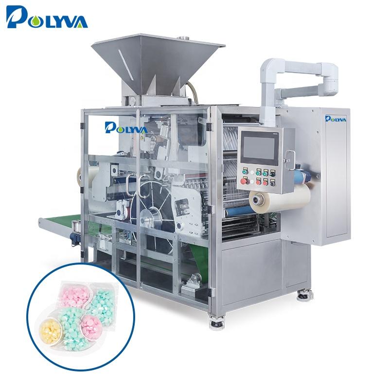 Polyva powder laundry pods packaging machine water soluble film Multi-Function rotary pillow laundry pods packing machine