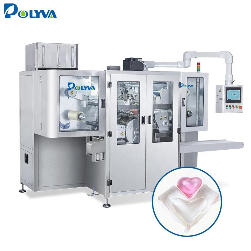 Polyva double chamber liquid concentrated detergent capsules machine laundry pods liquid detergent machine