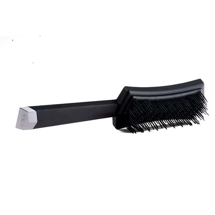 Wholesale Paddle Cushion Plastic Hair Brush Soft Nylon Bristle Detangling Logo Plastic
