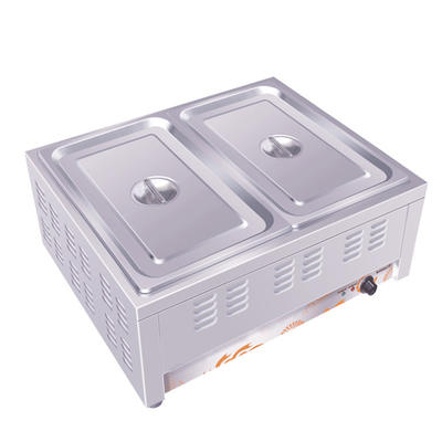 Electric Commercial Food Insulation Cabinet Stainless Steel 2 Basins Electric Bain Marie