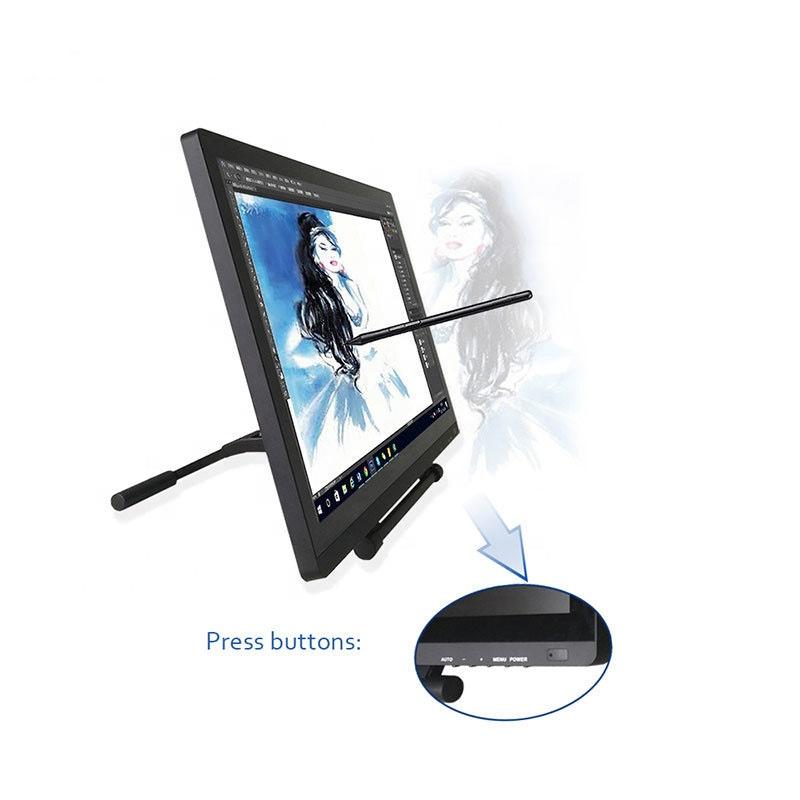 High Efficiency Drawing Tablet Touch Screen Dual Channel LVDS Graphic Tablet Monitor IPS LCD Panel Electromagnetic Technology