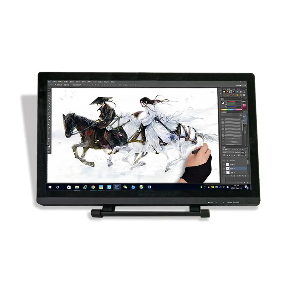 High Efficiency Drawing Tablet Touch Screen Dual Channel LVDS Graphic Tablet Monitor IPS LCD Panel Electromagnetic Technology