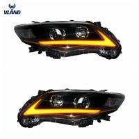 VLAND Manufacturer led lights for Car accessory head light for Corolla LED headlight 2011-2013 with yellow signal and white DRL