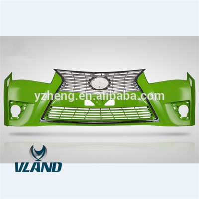 VLAND factory for car bumper for Corolla bumper for 2015 with light bar and middle grille for Corolla Front bumper