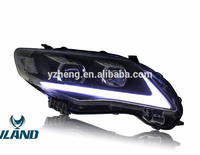 VLAND manufactory wholesale car head lamp for Corolla 2011 2012 2013 LED headlight with DRL Turn Signal Plug And Play