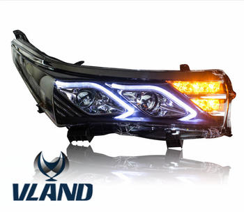 Vland Factory LED car lamp for Corolla headlight waterproof headlamp year model for 2014-2016