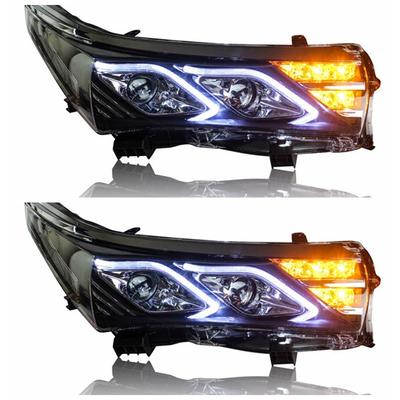 Vland Factory Car Accessories for COROLLA LED Angel eyes Head Light 2014-UP with biack and white