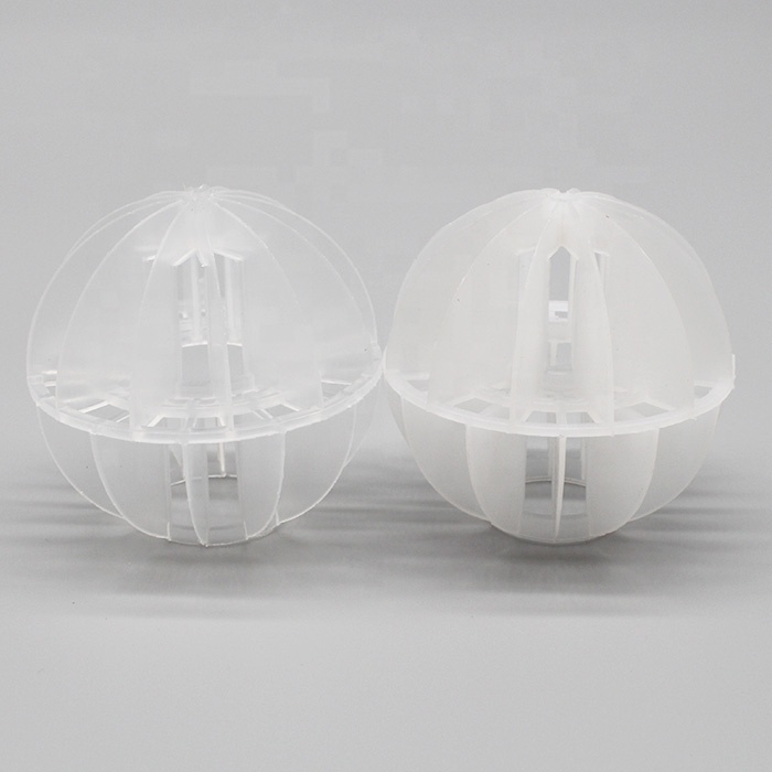 Plastic polyhedral hollow ball for scrubbing tower