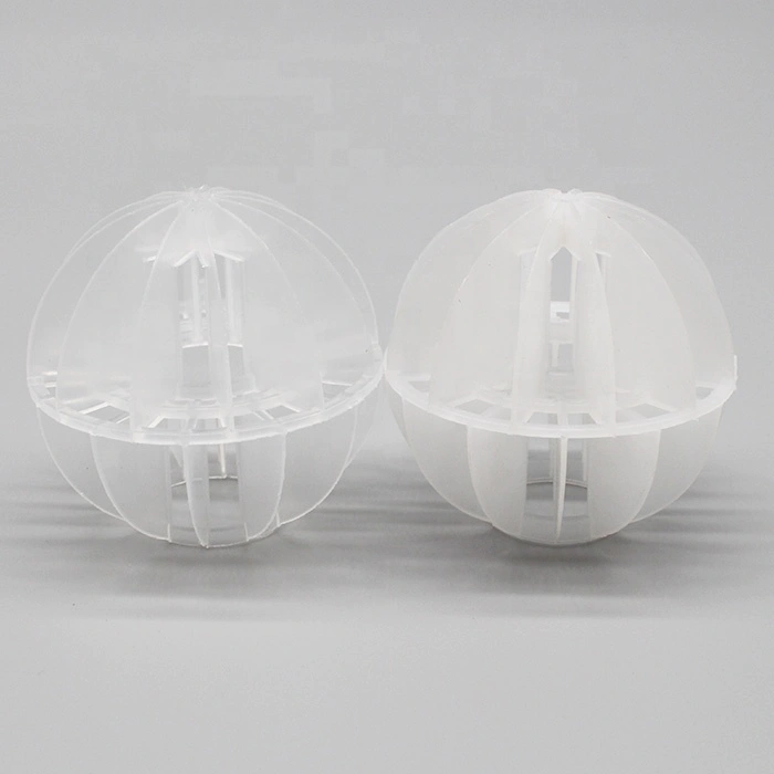 Plastic polyhedral hollow ball for scrubbing tower