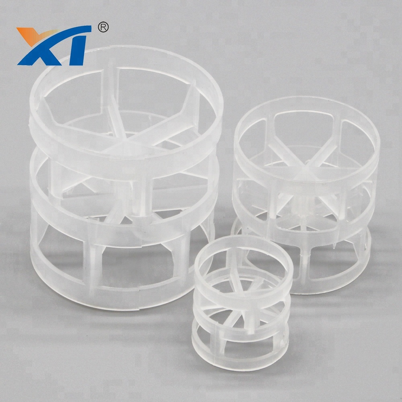 XINTAO PP, PVC, CPVC, PVDF plastic pall rings in srubber packing plastic pall ring