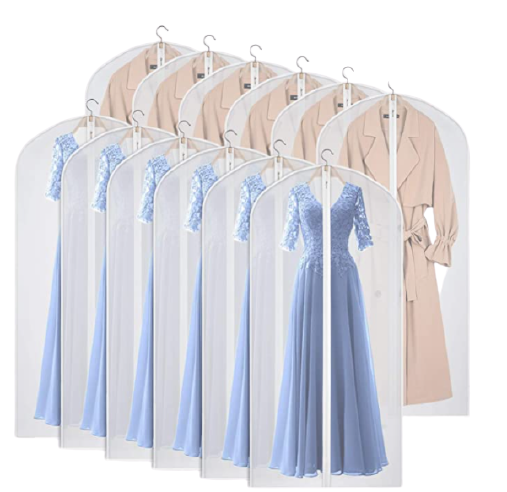 Garment Bags Dress Bag for Storage 60 inches Dust-ProofCover Bag with Zipper for Long Dresses Suit Coat Closet
