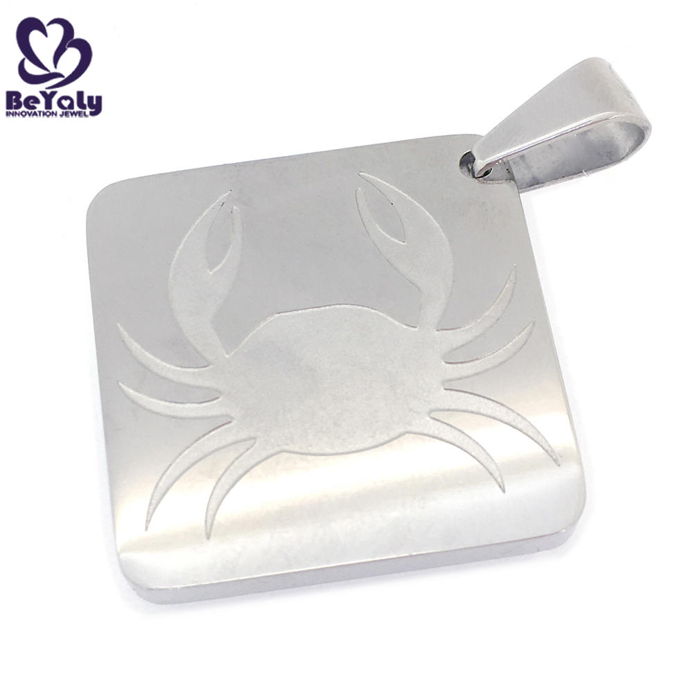 product-BEYALY-Popular mens stainless steel engraved pendant crab jewelry-img-2
