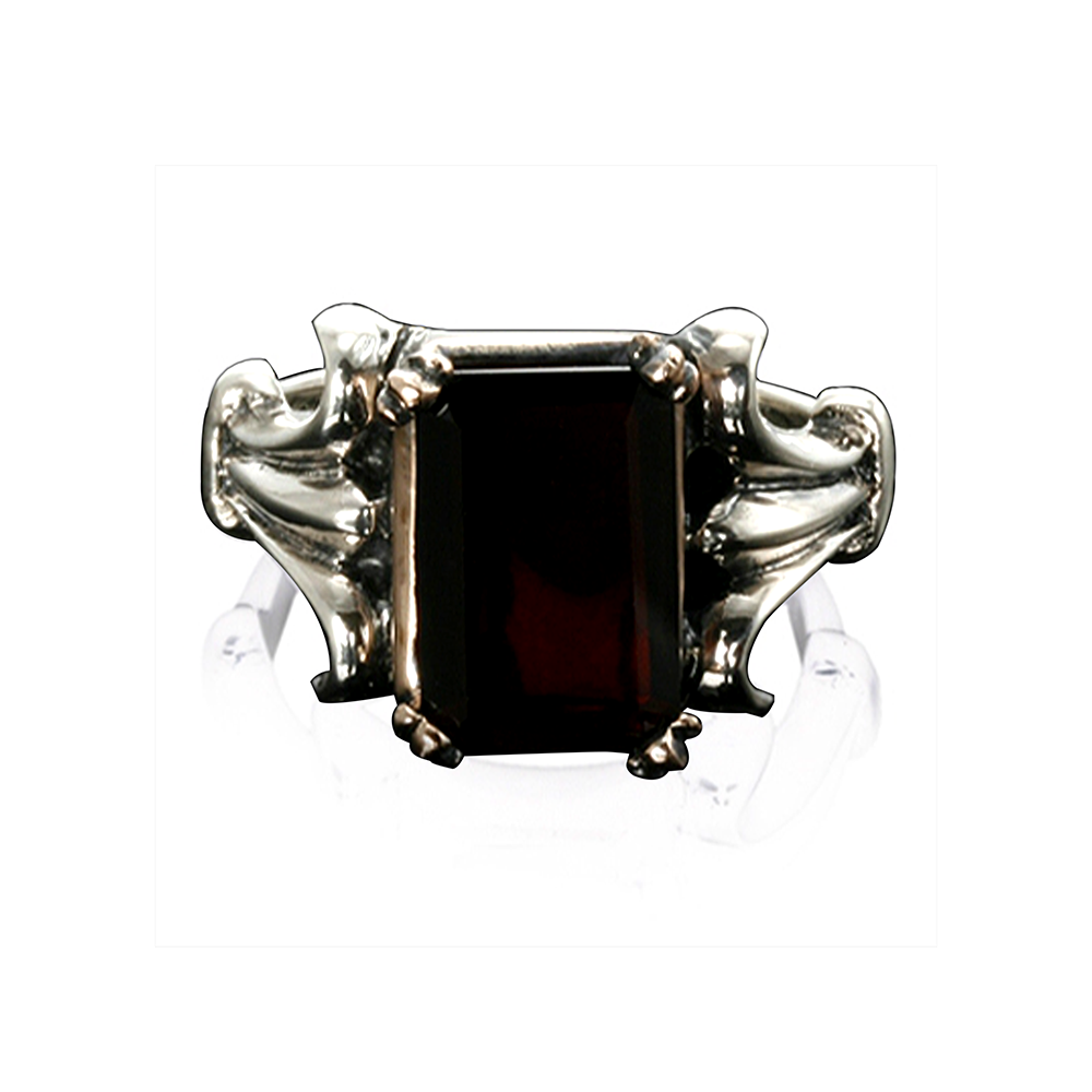 Smooth custom made titanium black tourmaline ring