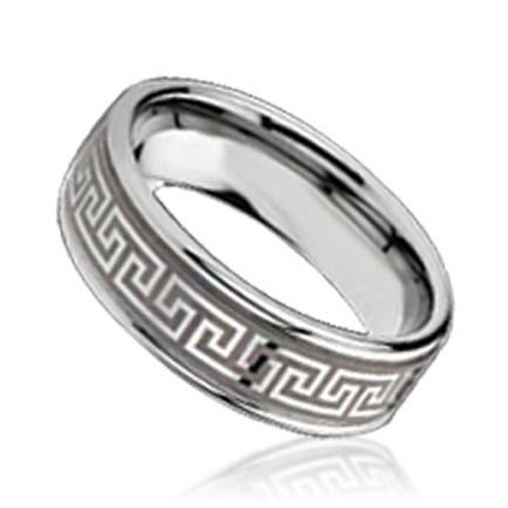 Smart cheap engraved hebrew stainless steel spinner rings