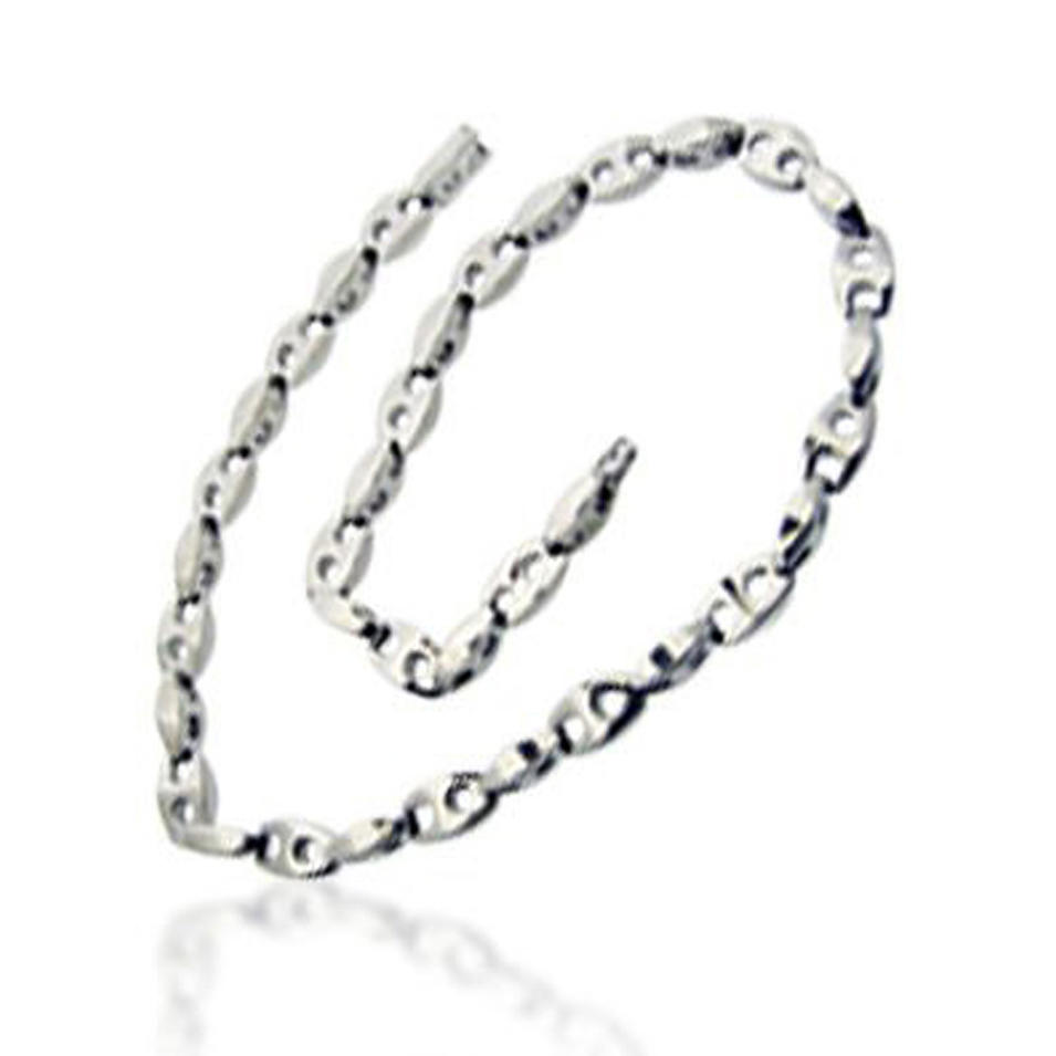 Chain shape shiny polish men titanium magnetic bracelet