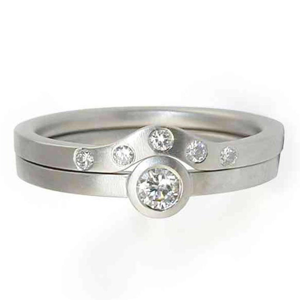 Fresh design engraved smart stainless steel stackable ring