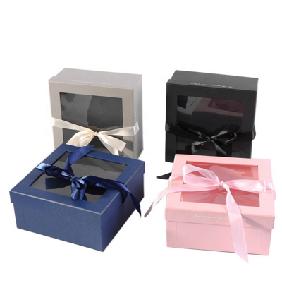 Wholesale Custom Logo Printed Luxury Packaging Apparel Box With PVC Window
