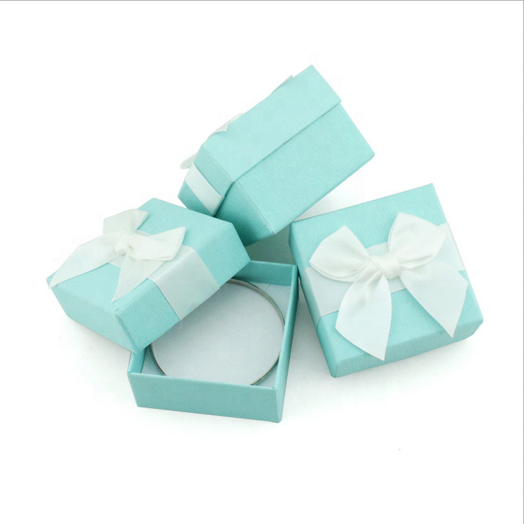 Wholesale Eco Luxury Fancy Custom Small Rigid Cardboard Hard Paper Necklace Earring Gift Packaging Jewelry Box
