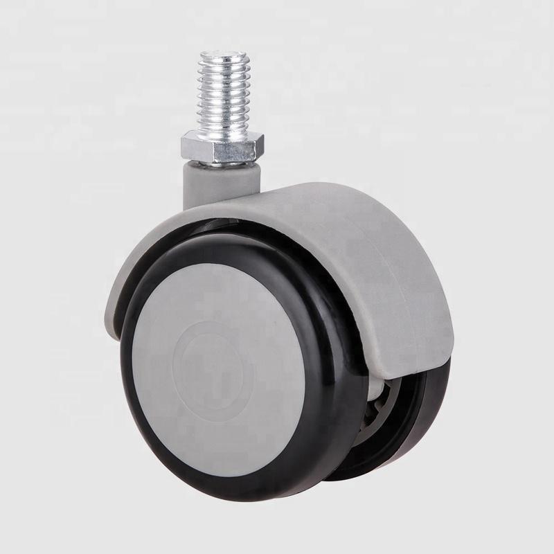 50mm TPU M10*15 40kg Load Capacity Small Baby Walker Caster Wheel