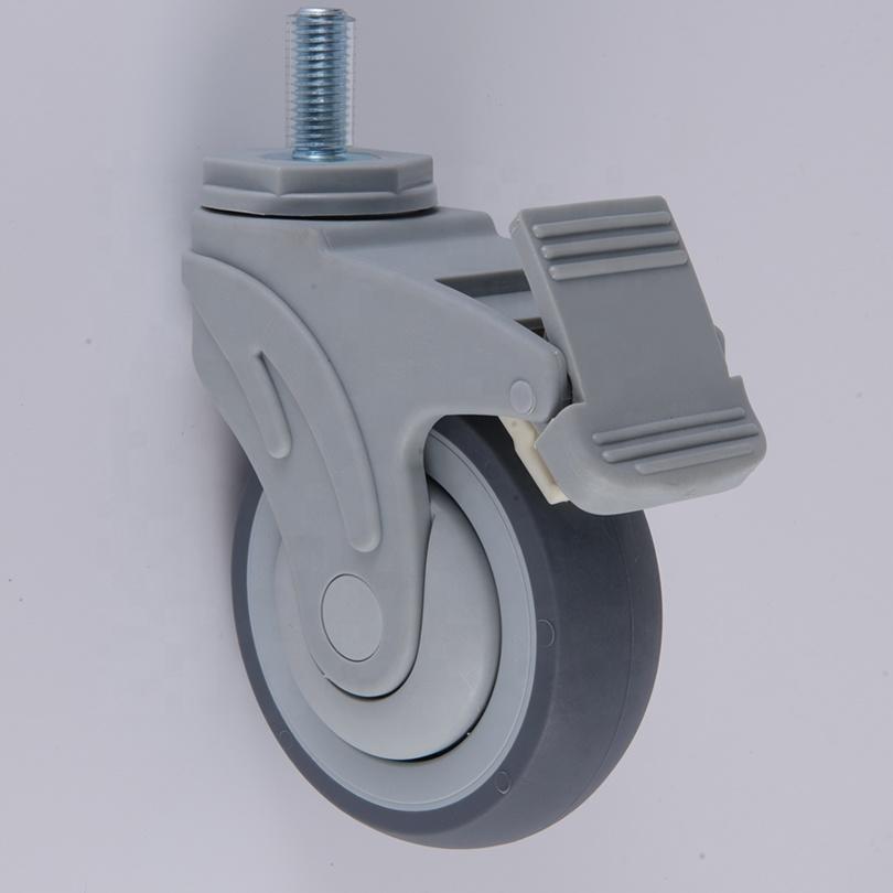 4 inch Plastic TPR Silent Swivel Medical Caster Wheel