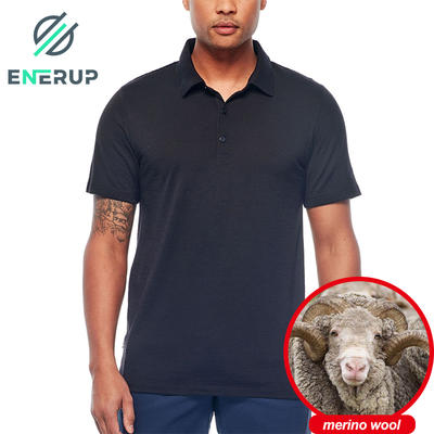 Enerup custom elastane 100% merino wool cotton mens zip camisetas polo homme t-shirt sweatsuits