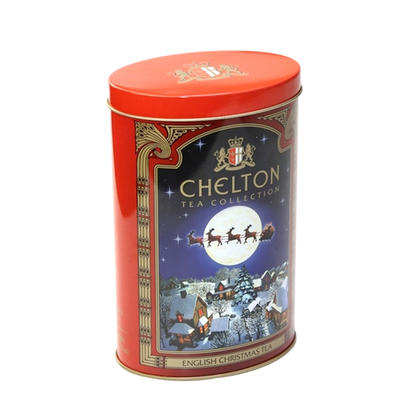 high quality oval shape tea tin box for russia