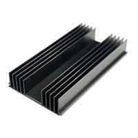 Black extruded anodized aluminium heat sink profiles