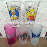 Wholesale high quality engraved beer mugs/ 16oz beer glass with laser engraving LOGO printing
