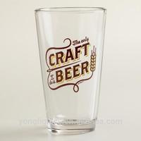 2015 hight quality 16oz drinking customized pint glass tumbler with decal beer glass water glassware