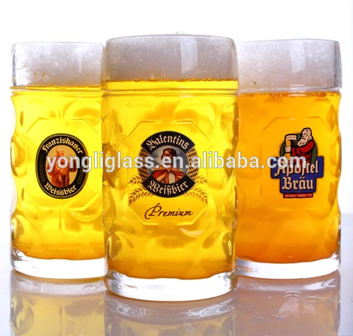 OEM factory 1L beer mugs 35OZ big Beer glass/beer mug/beer cup for sale