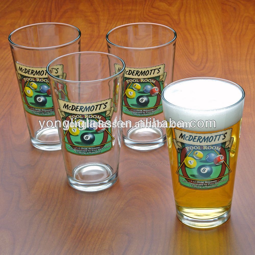 high quality hand blown machine made beer glass,glass beer mug