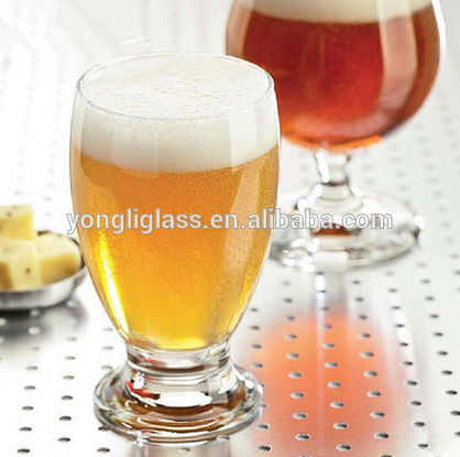 Best selling goblet beer glass, custom glass beer mug ,hand blown glass beer mugs