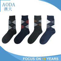 Custom bulk wholesale classical cotton knitted casual crew mens thin black dress business socks for man