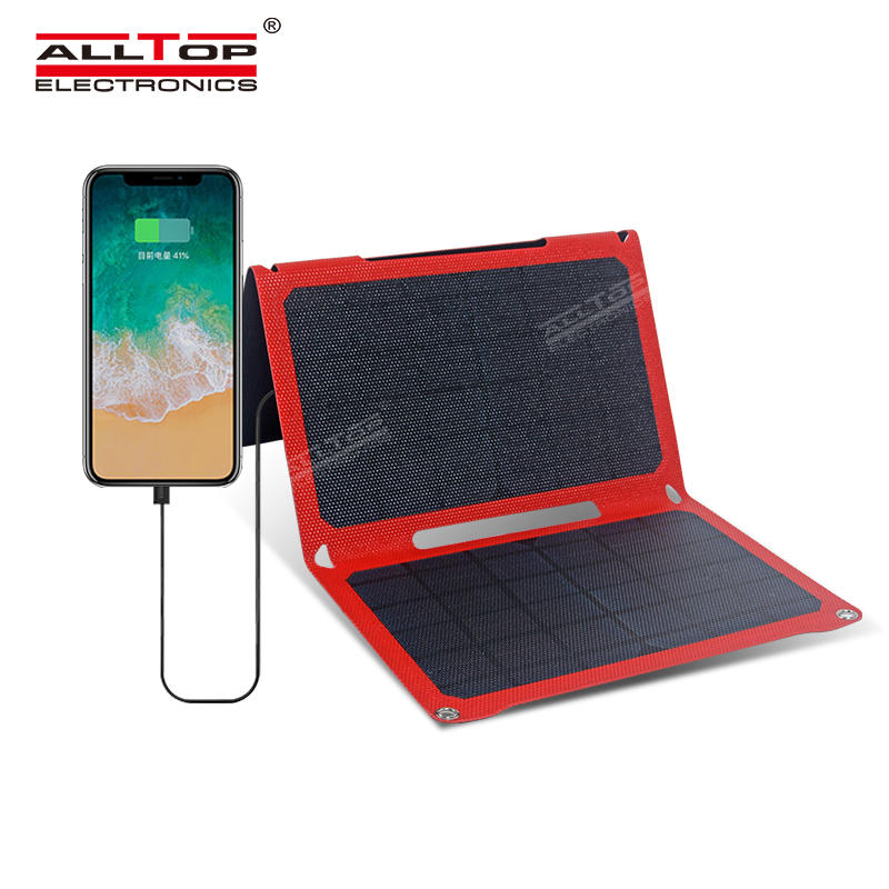 High efficiency monocrystalline 7W solar panel charger folding solar panel with USB interface