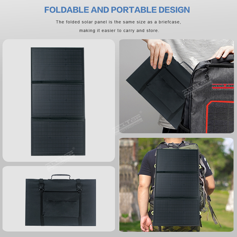 ALLTOP New arrived 150W solar panel charger USB foldable portable folding solar panel for travelling