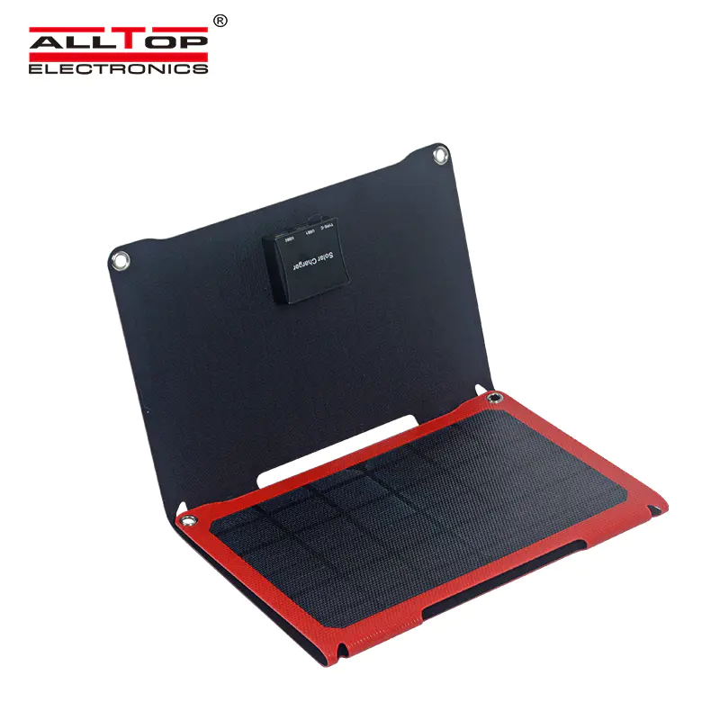 ALLTOP Portable folding outdoor camping monocrystalline silicon 28w foldable solar panel