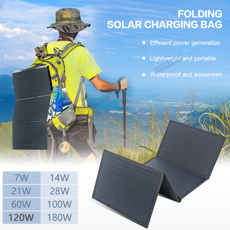 ALLTOP High quality 100w 4 folds solar panel portable folding solar panels for camping