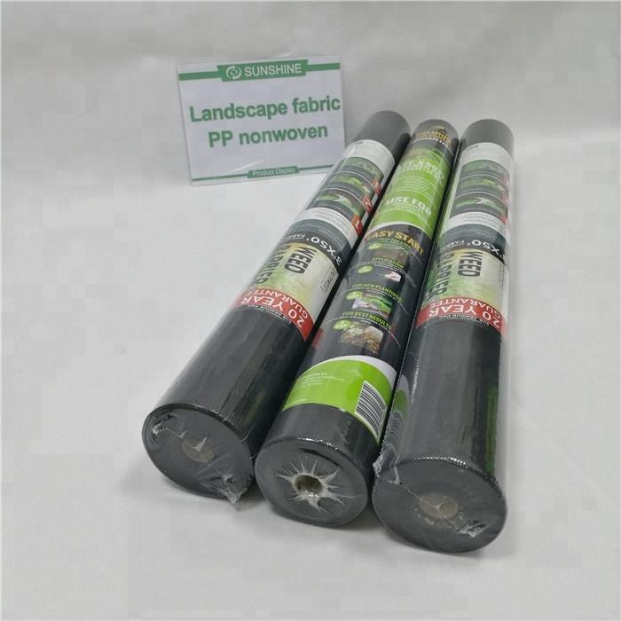 Nonwoven Polypropylene Weed Barrier Landscape Fabric 50gsm 1mx100m