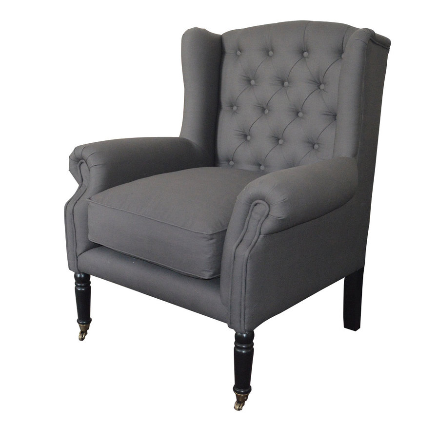 French Tufted Chaise Lounge Chair HL199