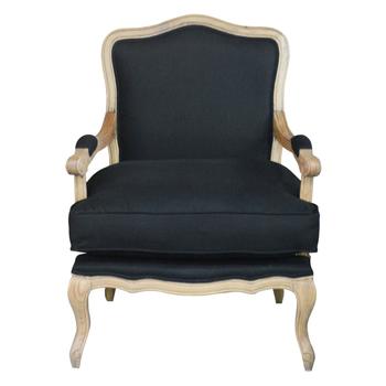 Classical French Louis Comfortable Upholstery Linen Chair S1070