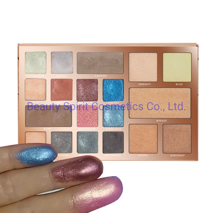 OEM High Pigment Eyeshadow Cosmetics Makup Kit Bronzer Blush Face Highlighter Palette