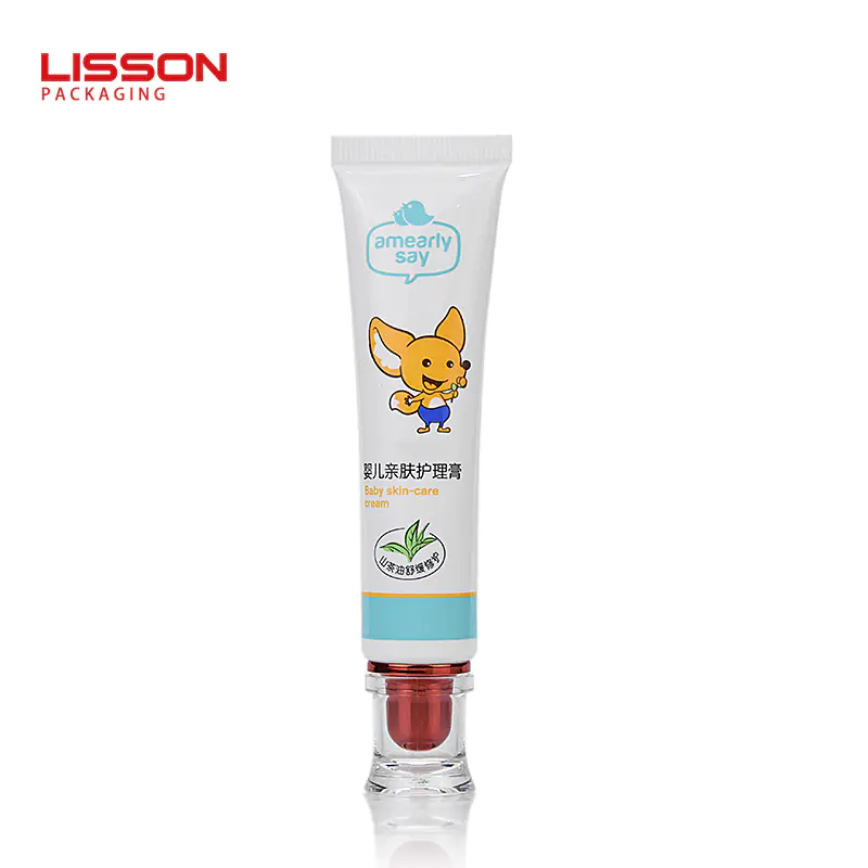 25ml empty custom baby skin care cream tube packaging with acrylic cap