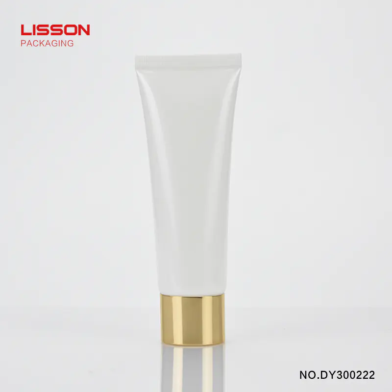 D30mm white color without printed cosmetic packaging tube with metal cap